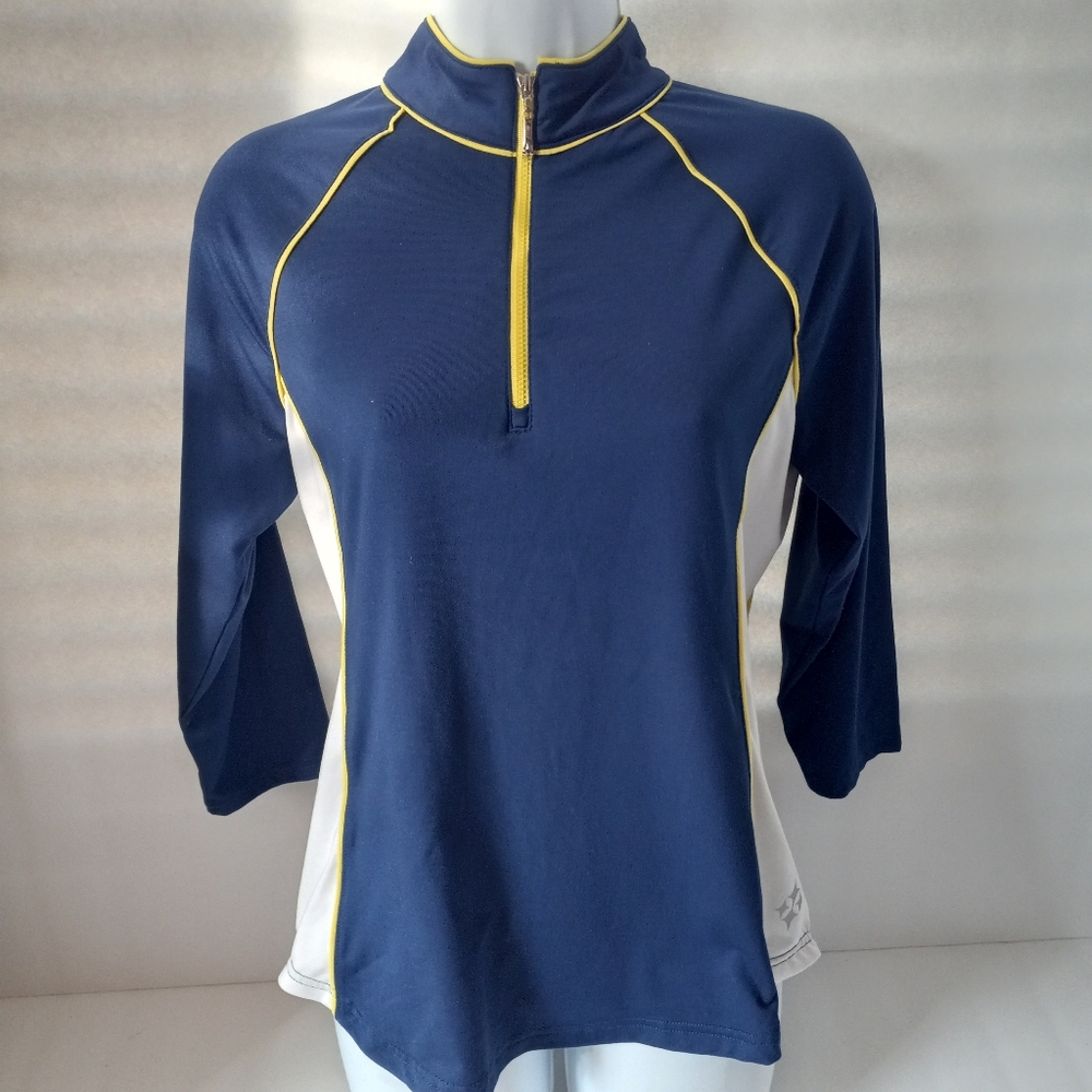 JoFit 3/4 Sleeve Mock Neck Jersey Top